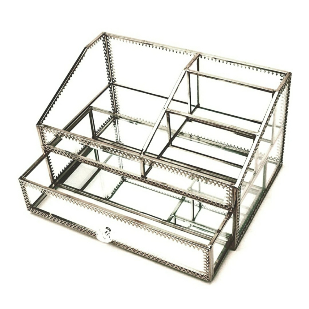 Vintage Accent Glass Organizer
